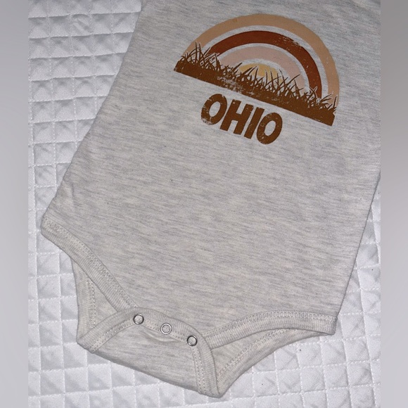 Home Free Brand OHIO Infant Unisex One Piece Beige Brown Rainbow Size 3-6 mths - Picture 3 of 5